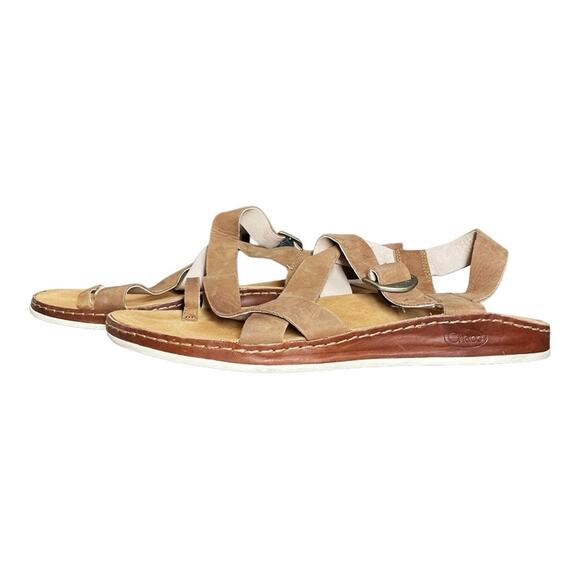 Chaco Women's Toffee Brown Comfort Buckle Wayfarer Loop Sandals - 11 - Picture 3 of 11